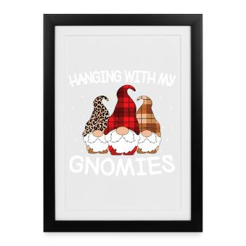 Gnomies Trio: Hanging With Gnomes - Framed poster (27 × 37 cm) - black - Front