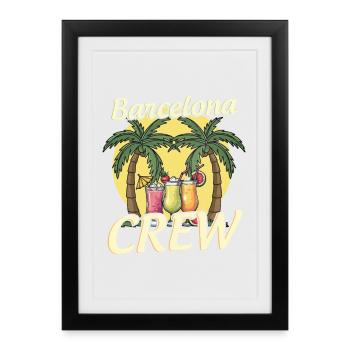 Barcelona Crew - Framed poster (27 × 37 cm) - black - Front