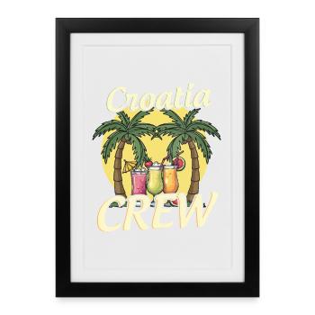 Équipage Croatia - Affiche encadrée (27 × 37 cm) - noir - Devant