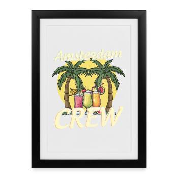 Amsterdam Crew - Framed poster (27 × 37 cm) - black - Front