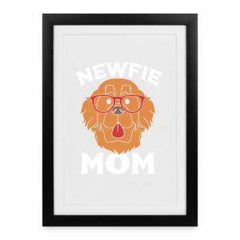 Newfoundland Mom Mom Mom Mom - Framed poster (27 × 37 cm) - black - Front