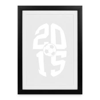 11 YEARS BORN 2015 FOOTBALL 11TH BIRTHDAY - Framed poster (27 × 37 cm) - black - Front