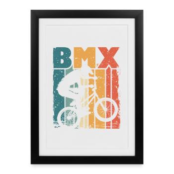Astuce de BMX pour les cyclistes BMX - Affiche encadrée (27 × 37 cm) - noir - Devant
