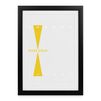 Backgammon | Pure Gold | Golden Point - Framed poster (27 × 37 cm) - black - Front