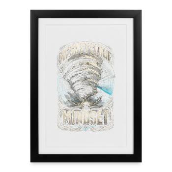 Mentalité du mésocyclone du chasseur de tempêtes - Affiche encadrée (27 × 37 cm) - noir - Devant