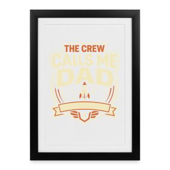Papa de l’Espace Galaxie Meilleur Papa de la Galaxie - Affiche encadrée (27 × 37 cm) - noir - Devant