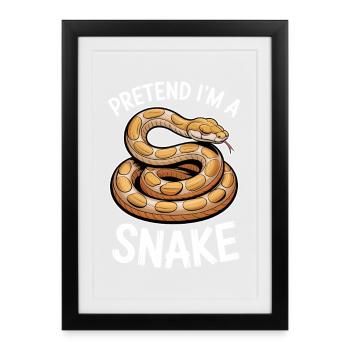 Snake Sayings Funny Snake Gift - Framed poster (27 × 37 cm) - black - Front