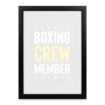 Équipe de boxe - Affiche encadrée (27 × 37 cm) - noir - Devant