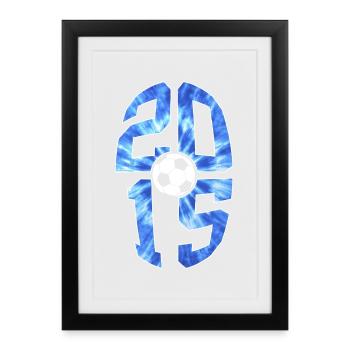 11 YEARS BORN 2015 FOOTBALL 11TH BIRTHDAY - Framed poster (27 × 37 cm) - black - Front