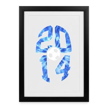 12 ANS DE NAISSANCE EN 2014 FOOTBALL 12E ANNIVERSAIRE - Affiche encadrée (27 × 37 cm) - noir - Devant