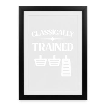 Classically trained Car lover car guy mechanic - Framed poster (27 × 37 cm) - black - Front