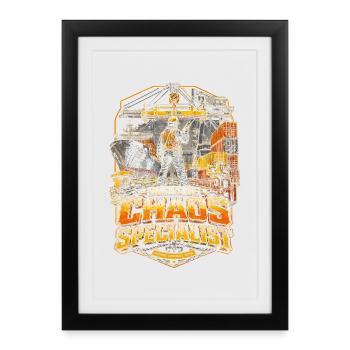Hafenarbeiter Dockside Chaos Specialist - Framed poster (27 × 37 cm) - black - Front