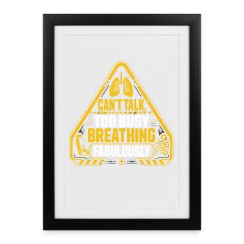 Asthmatiques asthmatiques trop occupés à respirer - Affiche encadrée (27 × 37 cm) - noir - Devant