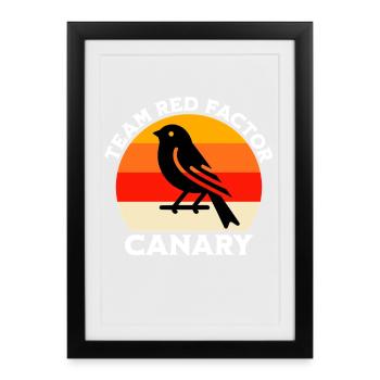 Team Red Canary - Framed poster (27 × 37 cm) - black - Front