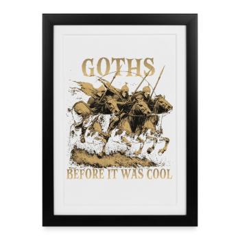 Germanic Horsemen Humor Late Gothic Cavalry - Framed poster (27 × 37 cm) - black - Front