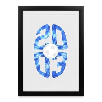 23 ANS DE NAISSANCE 2003 FOOTBALL 23E ANNIVERSAIRE - Affiche encadrée (27 × 37 cm) - noir - Devant