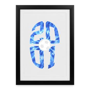 25 YEARS BORN 2001 FOOTBALL 25TH BIRTHDAY - Framed poster (27 × 37 cm) - black - Front