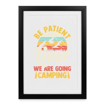 Camping Bonfire Camp Life Forest Camper - Framed poster (27 × 37 cm) - black - Front