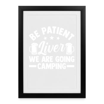 Camping Bonfire Camp Life Forest Camper - Framed poster (27 × 37 cm) - black - Front