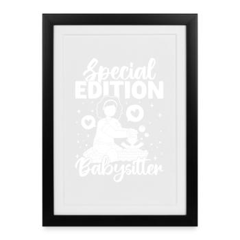 Childcare Provider Special Edition Babysitter - Gerahmtes Poster (27 × 37 cm) - Schwarz - Vorne