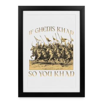 The Golden Horde 1225 Mongol Empire Genghis Khan - Framed poster (27 × 37 cm) - black - Front