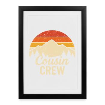 Équipage de cousins - Affiche encadrée (27 × 37 cm) - noir - Devant