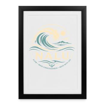 Nalu Ocean Flow - Framed poster (27 × 37 cm) - black - Front
