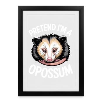 Paroles sur l’opossum Drôle de cadeau d’opossum - Affiche encadrée (27 × 37 cm) - noir - Devant