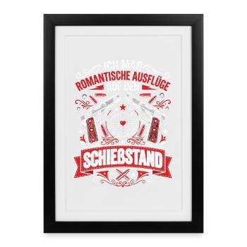 Romantische Ausflüge Schießstand - Gerahmtes Poster (27 × 37 cm) - Schwarz - Vorne