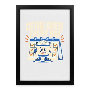 High-protein snack gift for foodies - Framed poster (27 × 37 cm) - black - Front