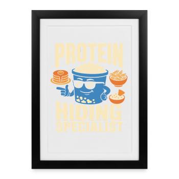 High-protein snack gift for foodies - Framed poster (27 × 37 cm) - black - Front