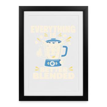 High-protein snack gift for foodies - Framed poster (27 × 37 cm) - black - Front