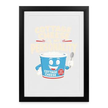 High-protein snack gift for foodies - Framed poster (27 × 37 cm) - black - Front