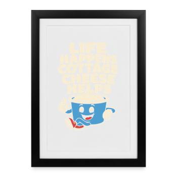 High-protein snack gift for foodies - Framed poster (27 × 37 cm) - black - Front