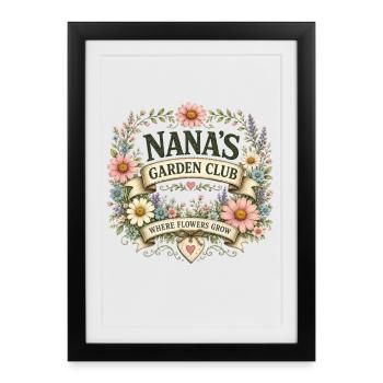 La couronne de fleurs du club de jardinage de Nana - Affiche encadrée (27 × 37 cm) - noir - Devant