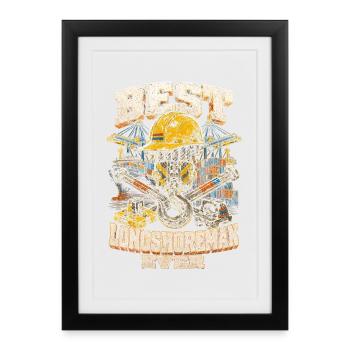 Dock Worker Best Longshoreman Ever - Framed poster (27 × 37 cm) - black - Front