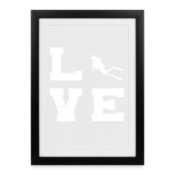 Scuba Diving Gift Idea for Underwater Adventures - Framed poster (27 × 37 cm) - black - Front