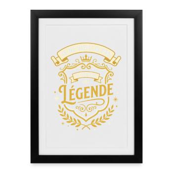 Je Ne Vieillis Pas Légende Cadeau Anniversaire - Affiche encadrée (27 × 37 cm) - noir - Devant