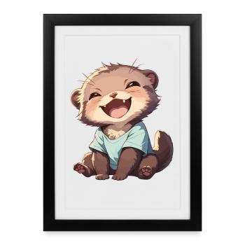 Mink Mink - Affiche encadrée (27 × 37 cm) - noir - Devant