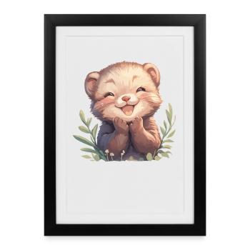 Mink Mink - Affiche encadrée (27 × 37 cm) - noir - Devant