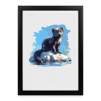 Mink Mink - Affiche encadrée (27 × 37 cm) - noir - Devant