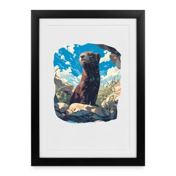 Mink Mink - Affiche encadrée (27 × 37 cm) - noir - Devant