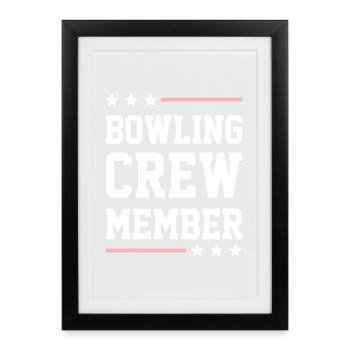 Équipe de bowling - Affiche encadrée (27 × 37 cm) - noir - Devant