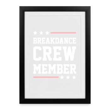 Équipe de breakdance - Affiche encadrée (27 × 37 cm) - noir - Devant