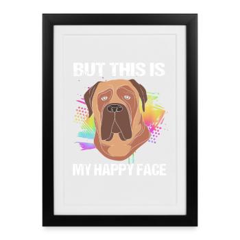 Bullmastiff - Affiche encadrée (27 × 37 cm) - noir - Devant