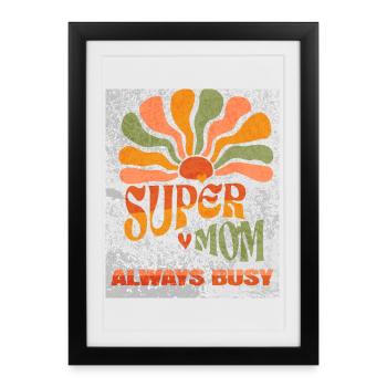 Supermaman toujours occupée - Affiche encadrée (27 × 37 cm) - noir - Devant