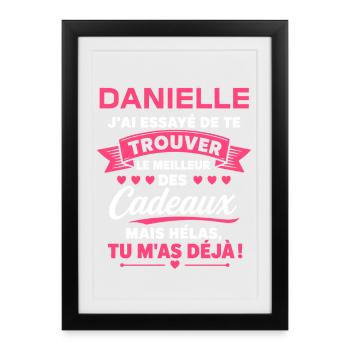 Danielle Cadeaux Déjà - Affiche encadrée (27 × 37 cm) - noir - Devant