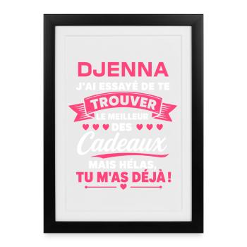 DJENNA - Affiche encadrée (27 × 37 cm) - noir - Devant
