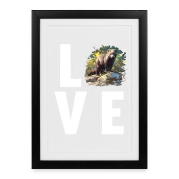Mink Mink - Affiche encadrée (27 × 37 cm) - noir - Devant