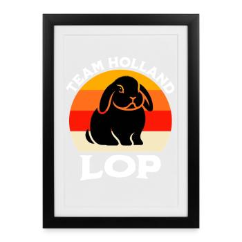 Équipe Nain Bélier Lapin - Affiche encadrée (27 × 37 cm) - noir - Devant